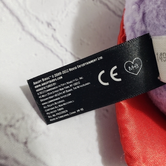 Angry Birds Space Lazer Chuck Purple Bird Plush 5" Rovio Year 2012 Commonwealth - Picture 6 of 7